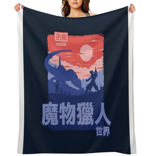 MHW Nargacuga Travel-friendly Throw Blanket