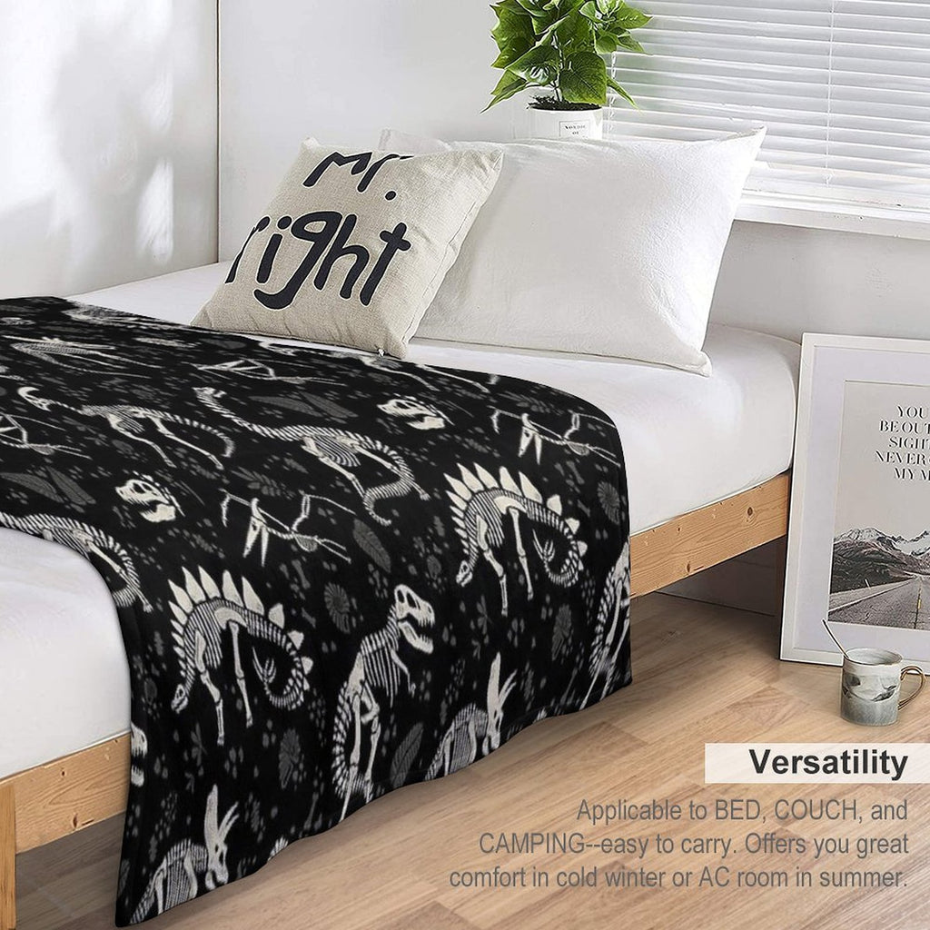 Excavated Dinosaur Fossils Shrink-resistant Throw Blanket