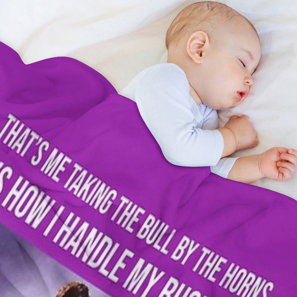 Bull by The Horns Travel-friendly Throw Blanket