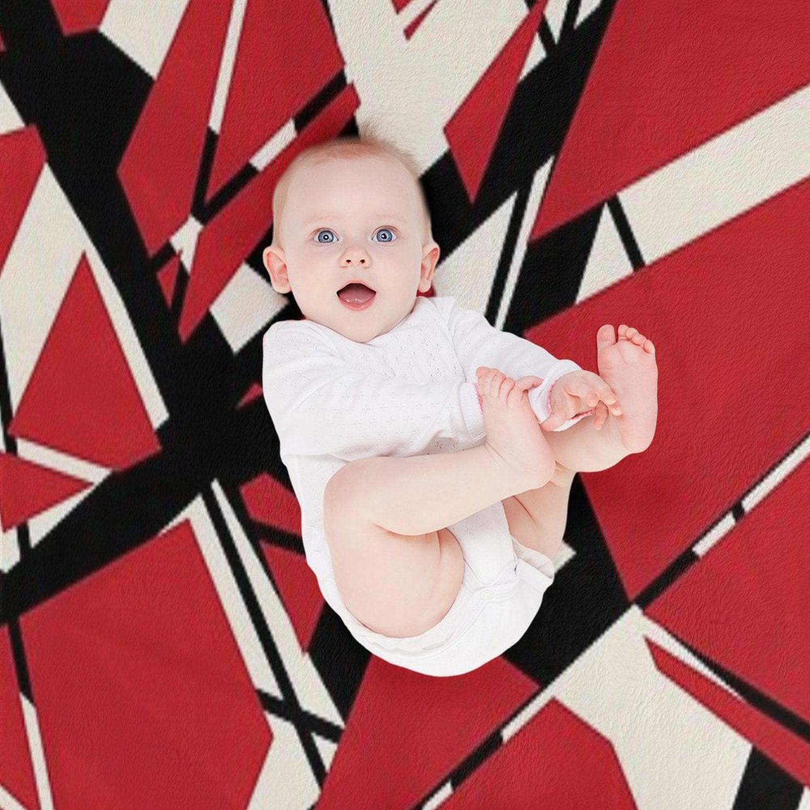 EVH Authentic Stripes Design (red) Sustainable Throw Blanket