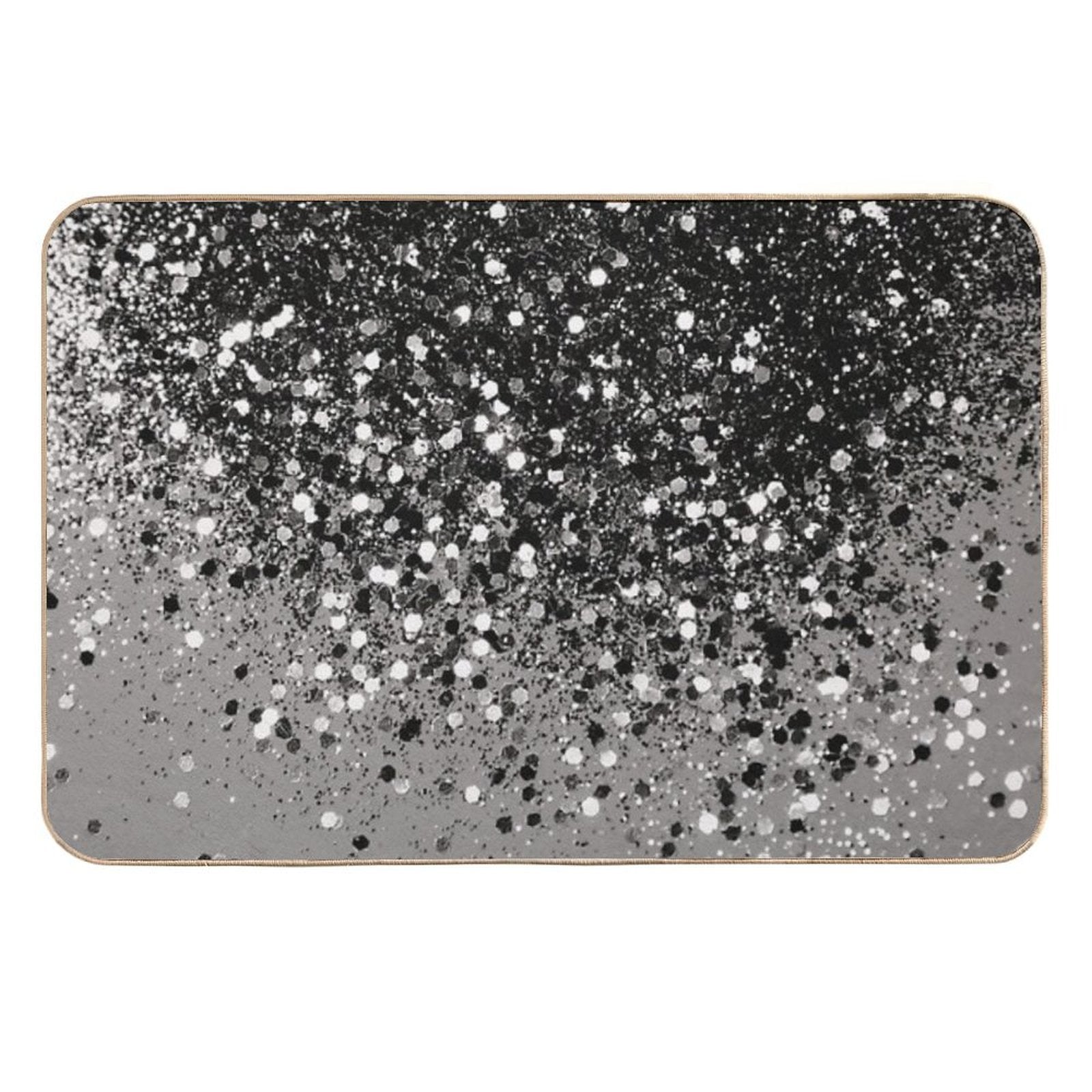 Silver Gray Glam #1 #decor #art (Photo of Glitter Only - Not Reflective)  Slip-Resistant Bath Mat