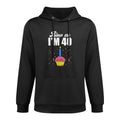 Blow Me I'm 40 Forty Funny 40Th Birthday Cake Candle Relaxed Fit Hoodie