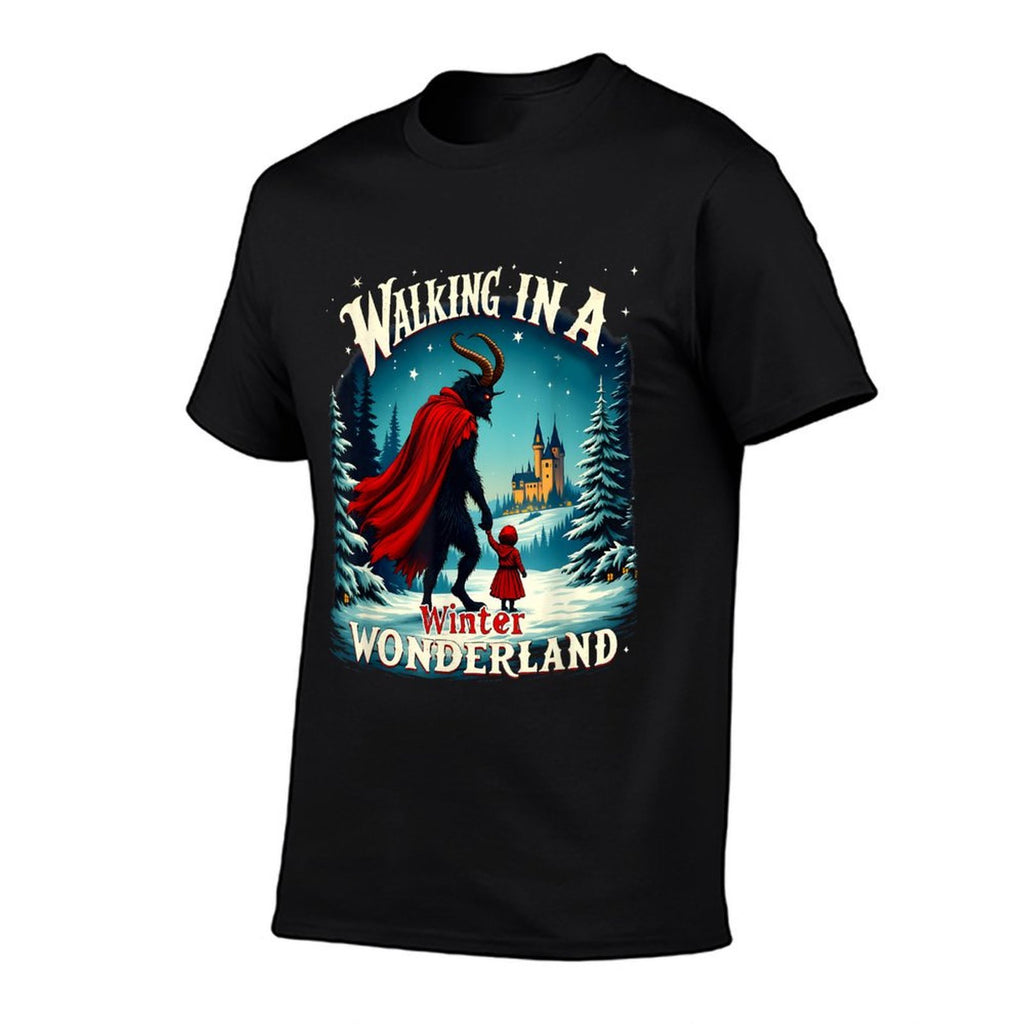 Wonderland Krampus Dark Winter Holiday Walking In A Winter  Vintage-inspired T-Shirt