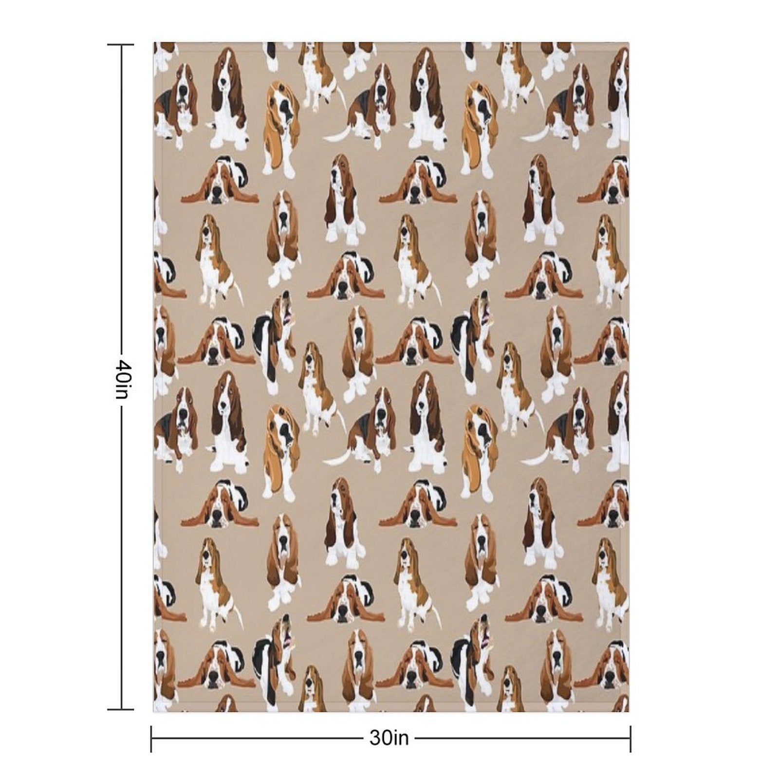 Basset Hound Multi-functional Throw Blanket