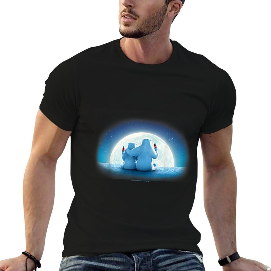 Coca-Cola Christmas Polar Bears Moonlight Portrait  Versatile T-Shirt