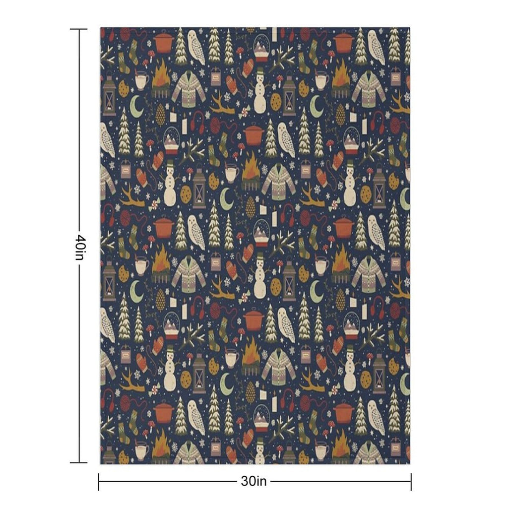 Winter Nights Plush Throw Blanket