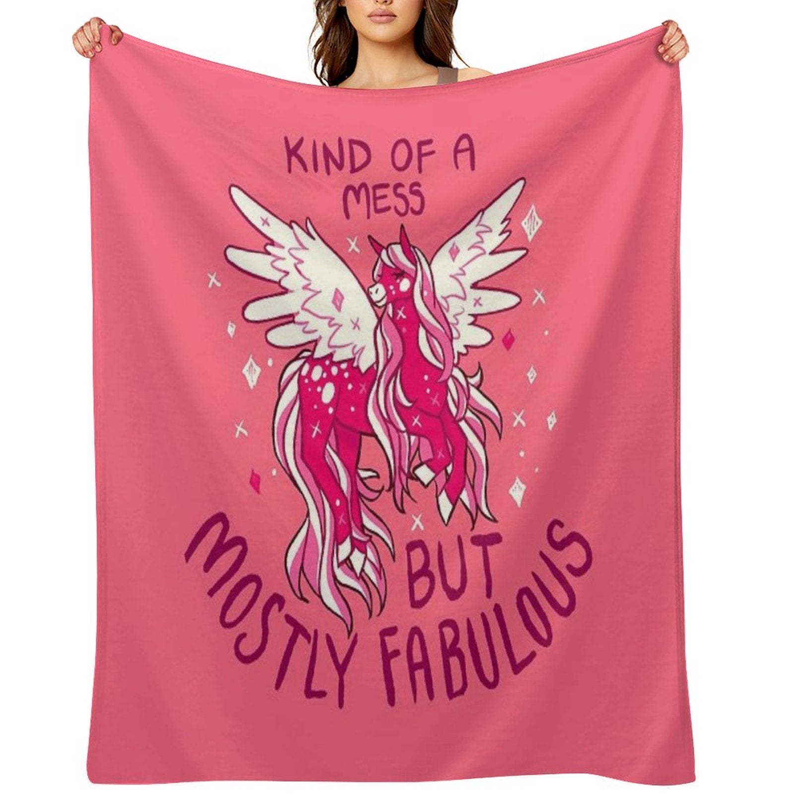 KIND OF A MESS Pegasus Versatility Throw Blanket