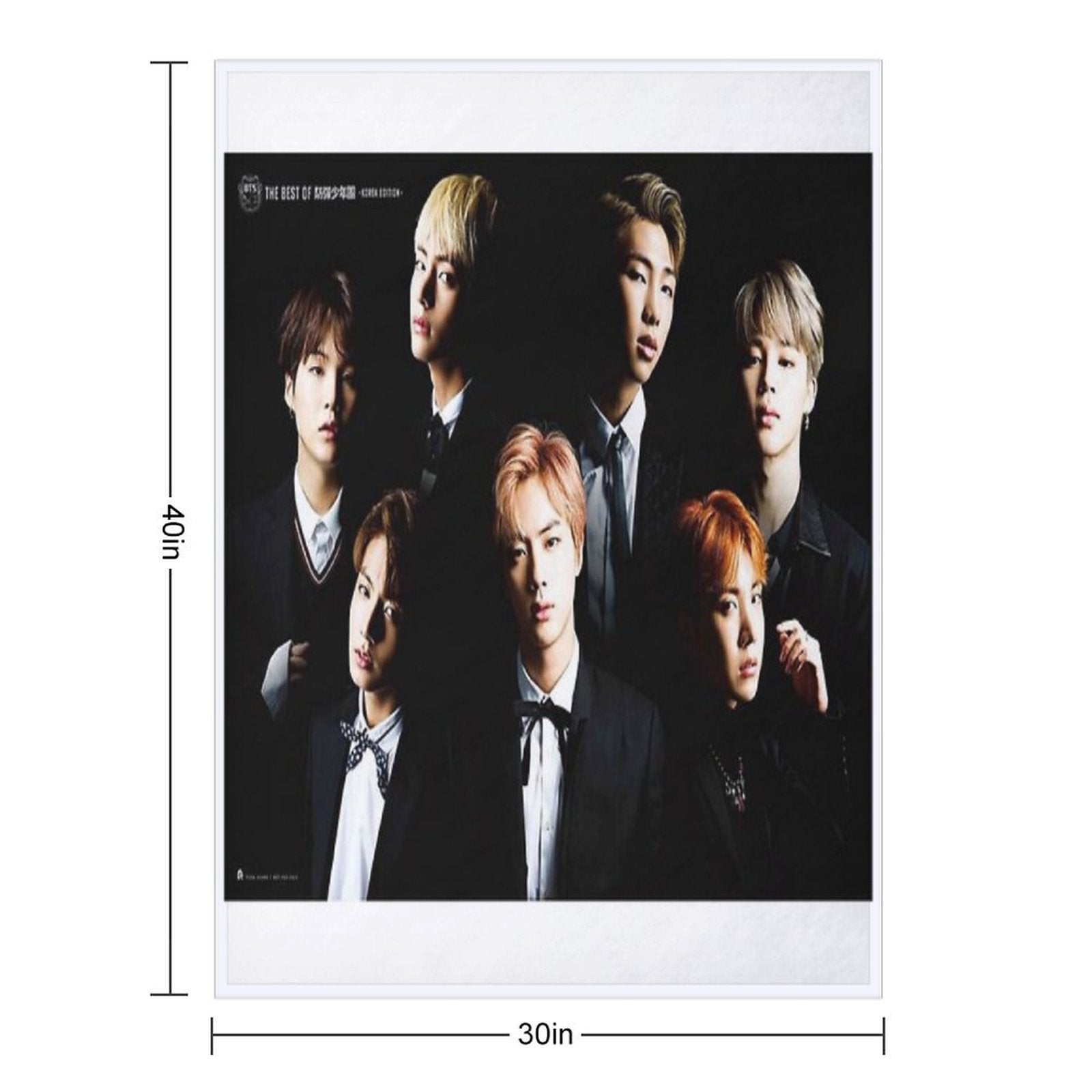 BTS Group Photo Durable Throw Blanket
