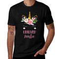 Cute Unicorn Aunt, Boho Auntie Unicorn Gift  Easy-care T-Shirt