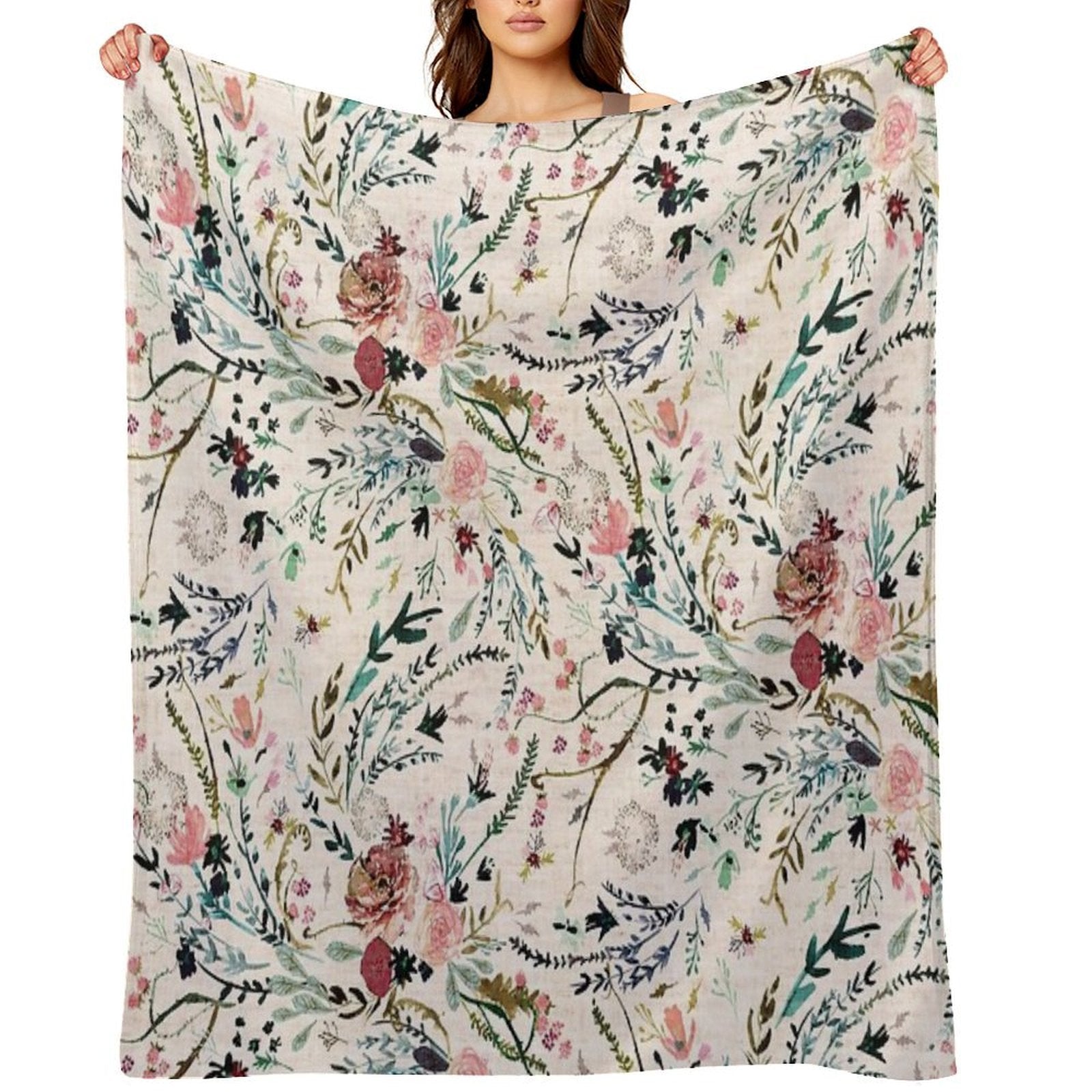 Fable Floral Velvety-soft Throw Blanket