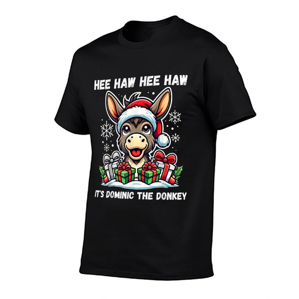 Funny Christmas Italian Christmas Donkey Dominic The Donkey  Wrinkle-resistant T-Shirt
