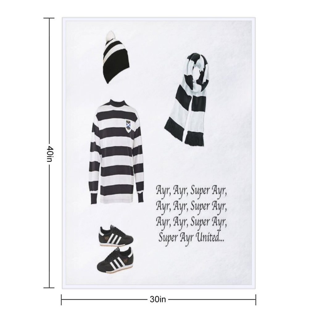 Ayr United Fc Travel-friendly Throw Blanket