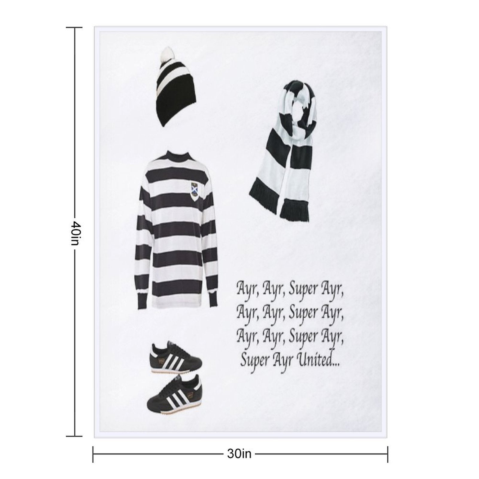 Ayr United Fc Travel-friendly Throw Blanket