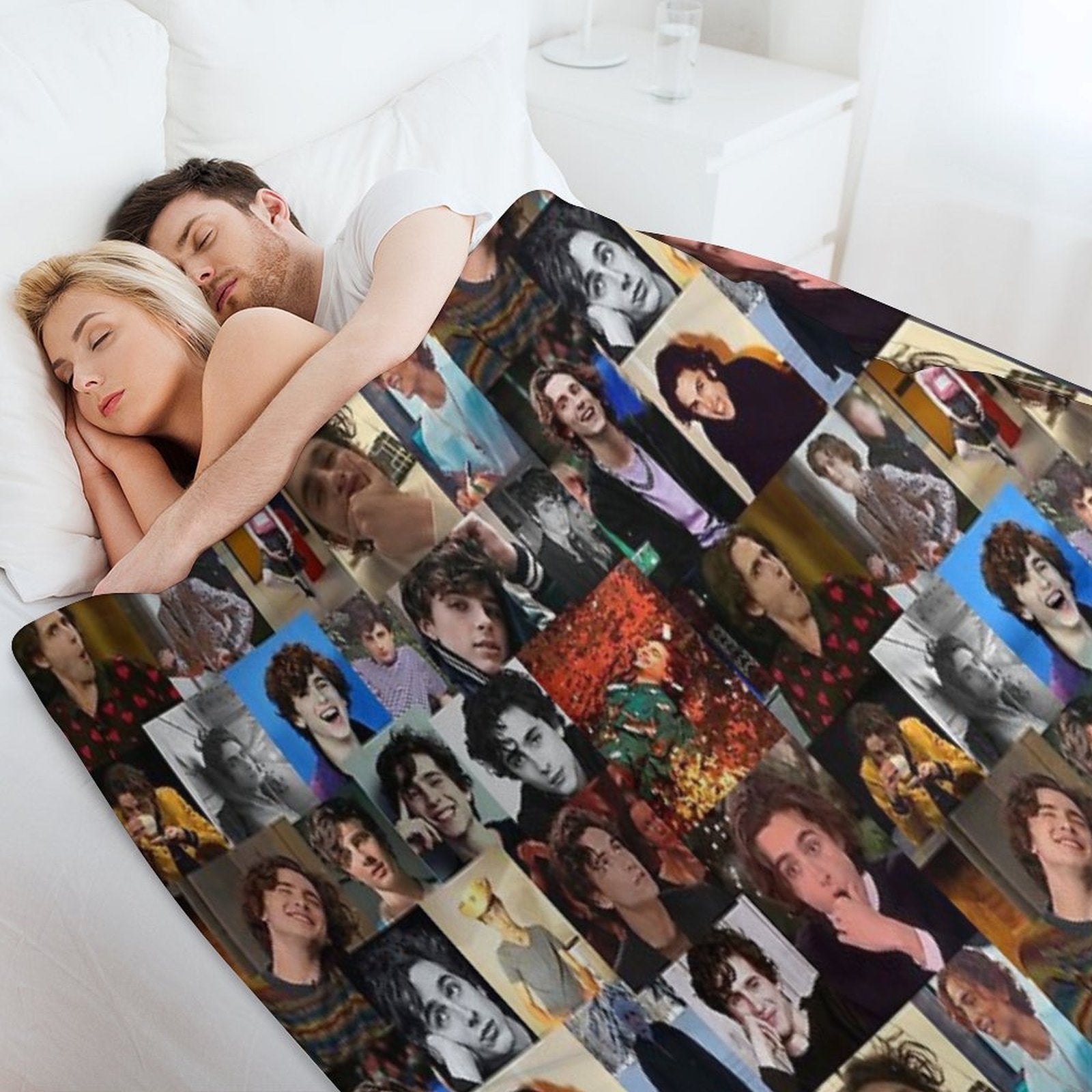 Another Timmy Collage Travel-friendly Throw Blanket