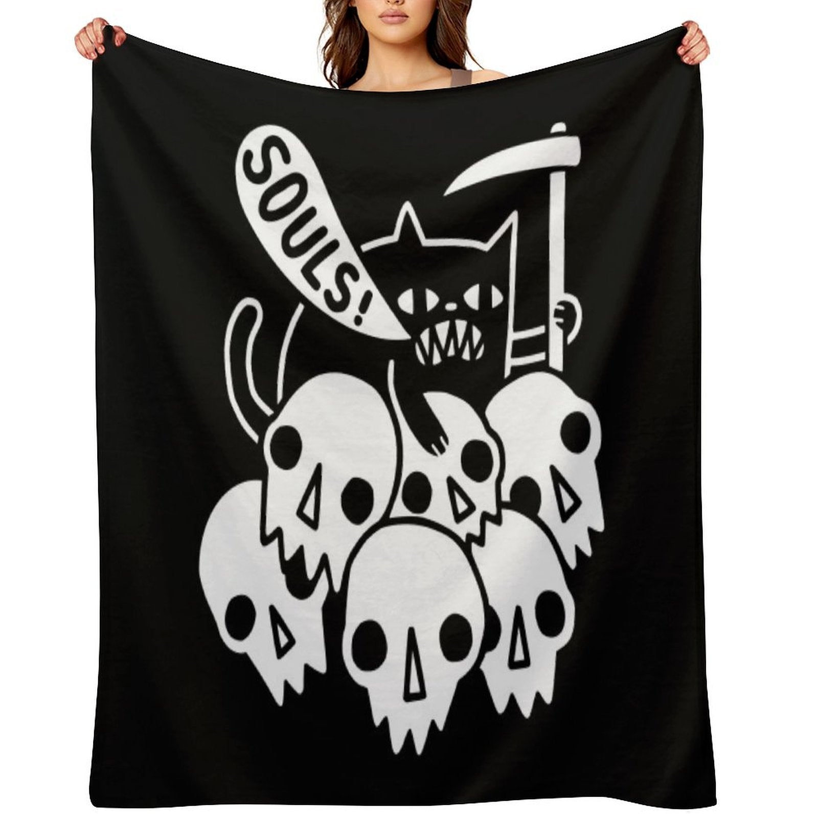 Cat Got Your Soul Multi-functional Throw Blanket