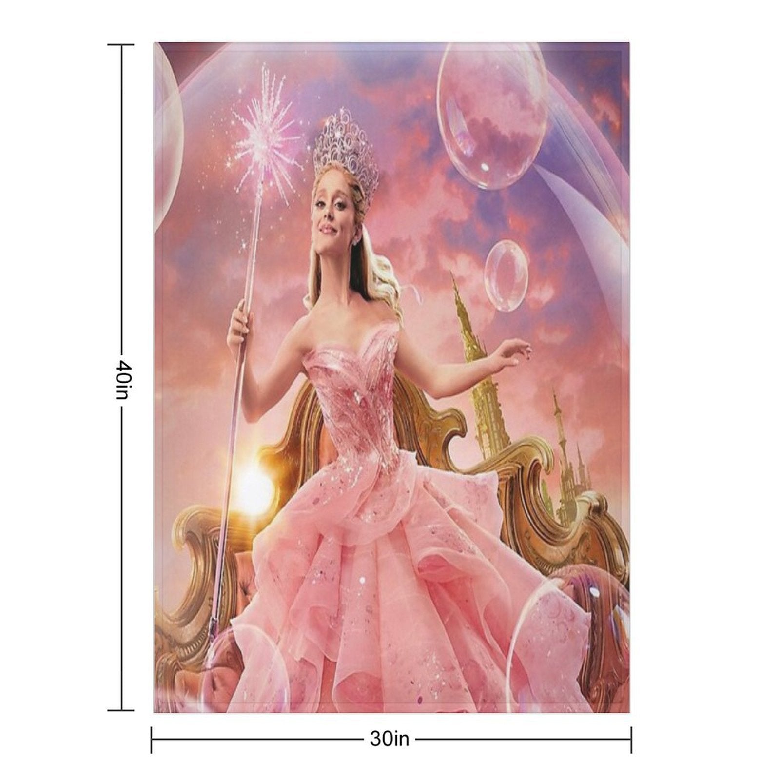 Wicked Glinda Bubble Velvety-soft Throw Blanket