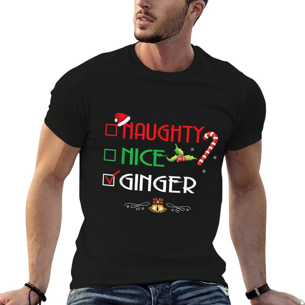 Nice Naughty Ginger Group Matching Christmas Gifts  Odor-resistant T-Shirt