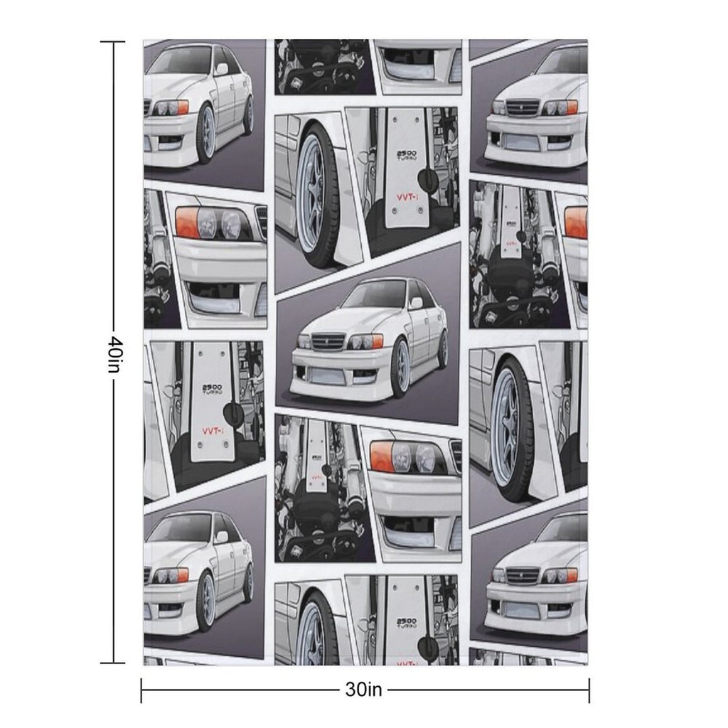 Chaser Jzx100 X 1Jz Engine Sustainable Throw Blanket