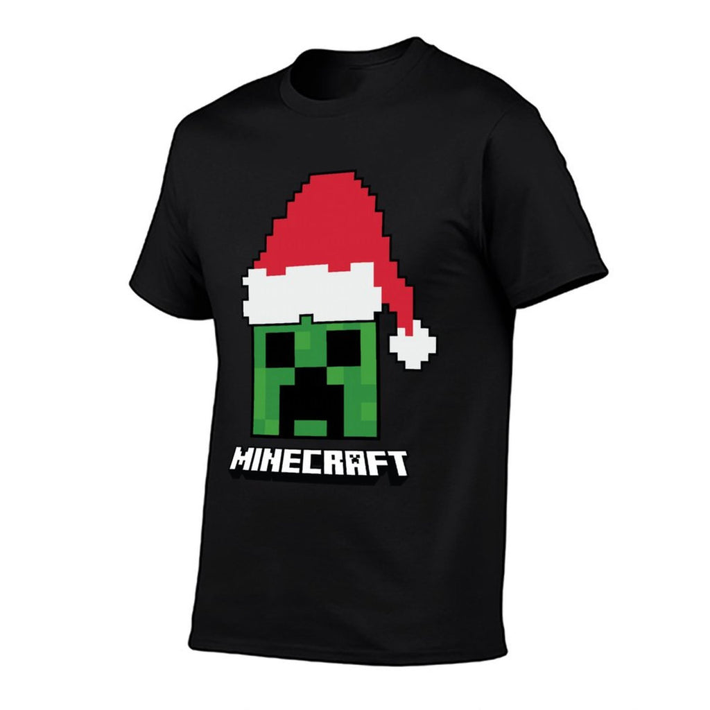 Minecraft Christmas Creeper Santa Hat  Lightweight T-Shirt