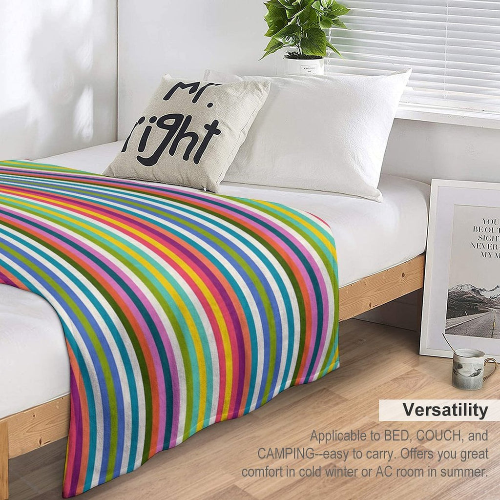 Stripe Pop 1 Eco-conscious Throw Blanket