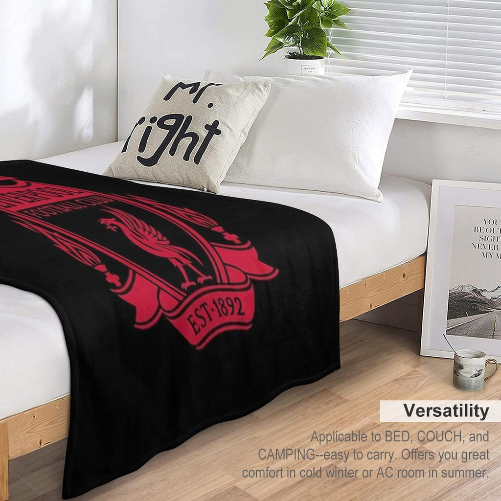 Classic Red Liverpool Emblem Easy Care Throw Blanket