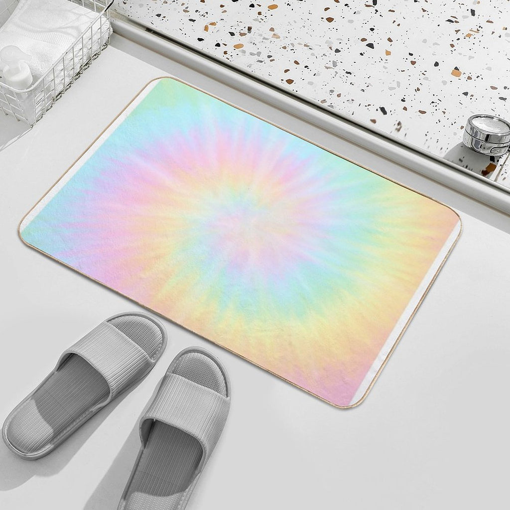 Tie Dye Pastel Wallpaper  Easy To Clean Bath Mat
