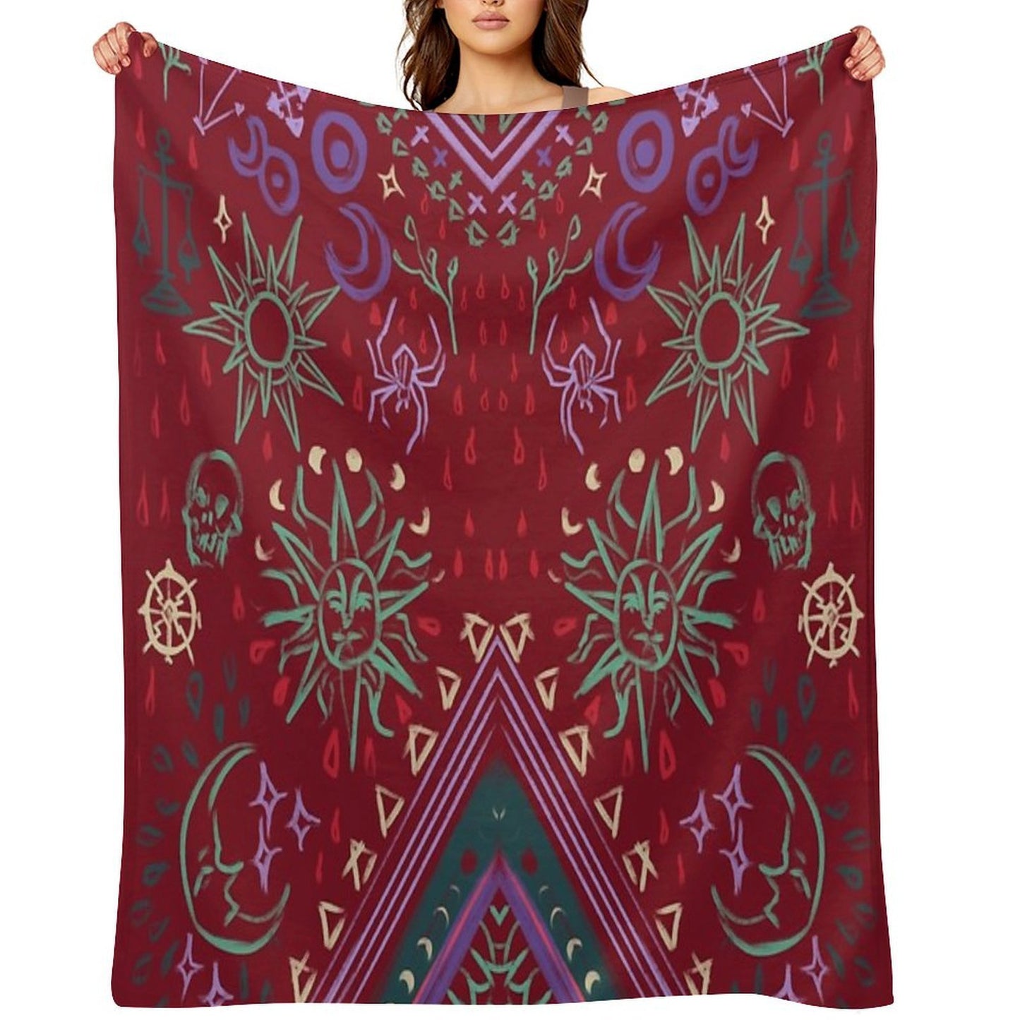 Mollymauk's Coat, Front Panels Quick-dry Throw Blanket