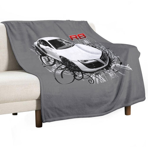 Audi R8 in Swirls Velvety-soft Throw Blanket