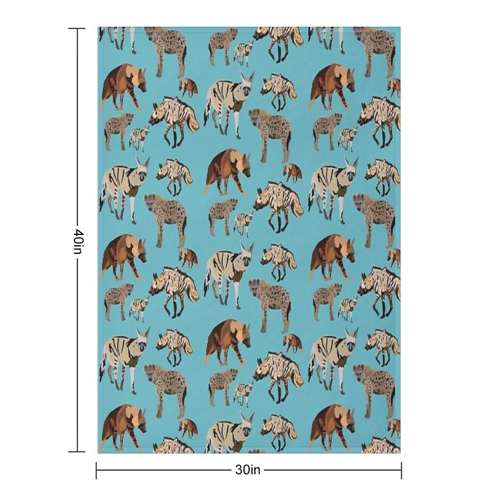 H Is for Hyena Machine-washable Throw Blanket