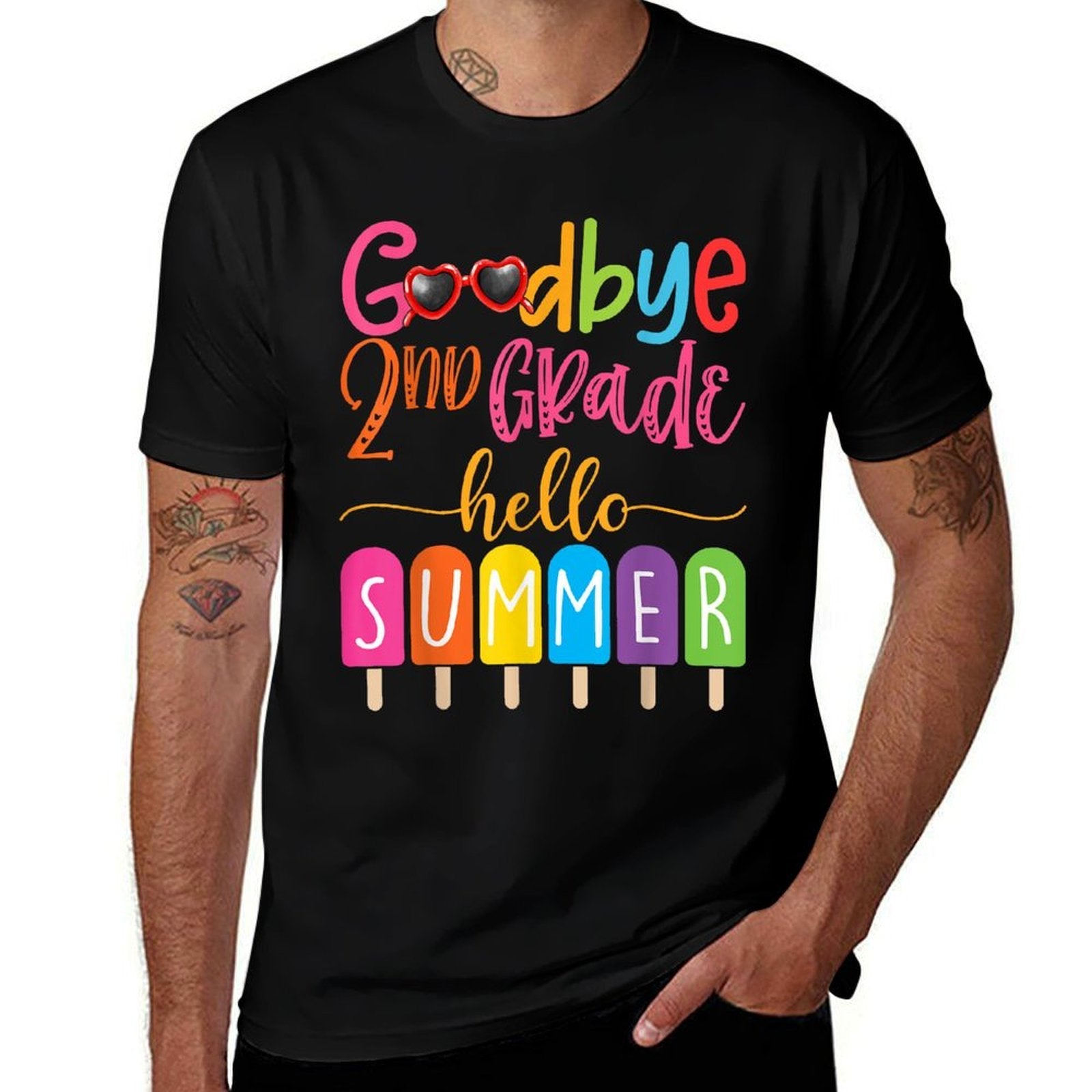 Goodbye 2nd Grade Hello Summer Popsicle Ice Cream Holiday  Relaxed-fit T-Shirt
