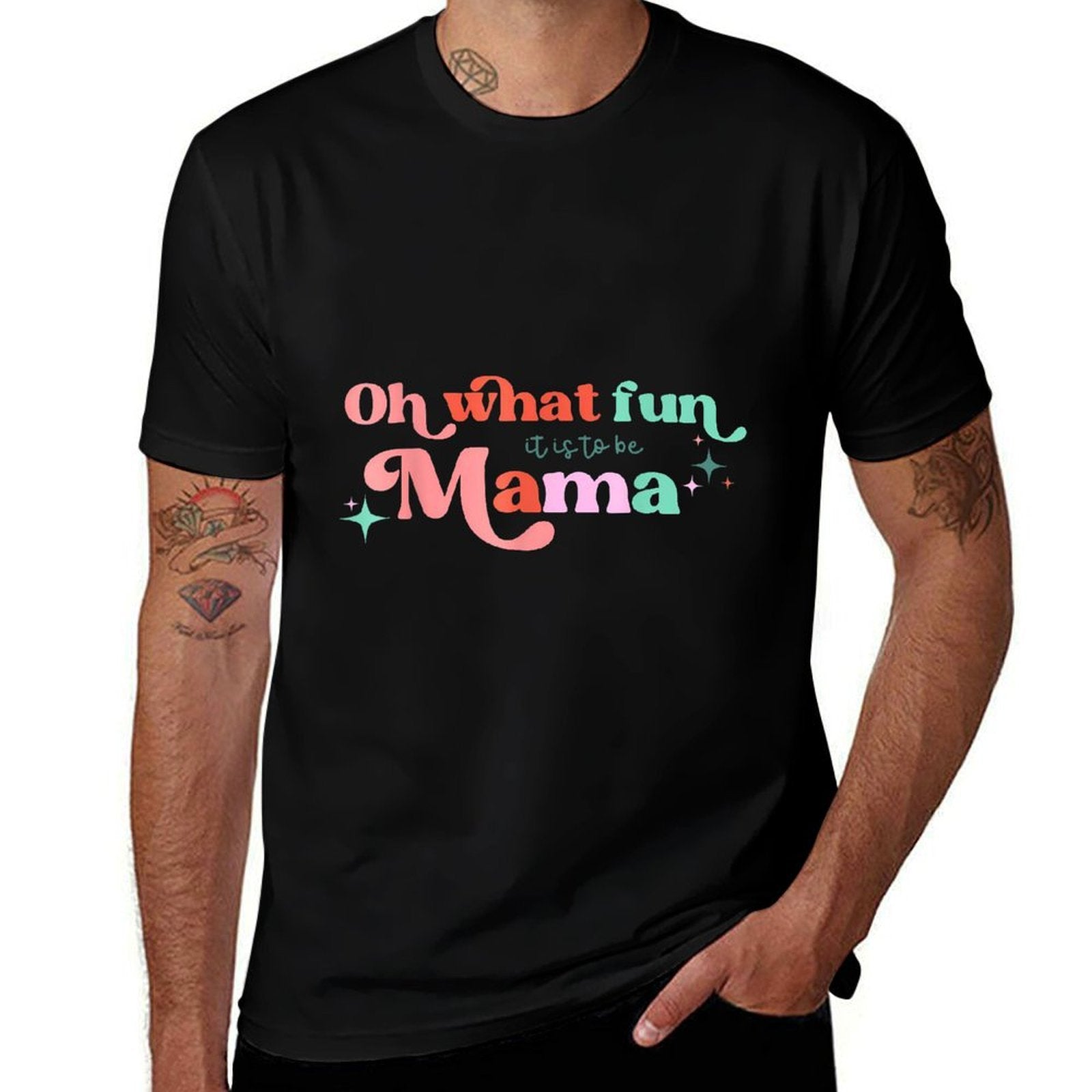 Oh What Fun It Is To Be Mama Christmas Family Matching Xmas  Vintage-inspired T-Shirt