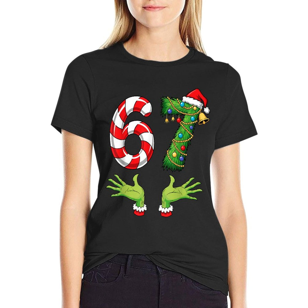 Funny 67 Meme Six Seven 6 7 Matching Christmas 67 Kids Boys  Stretchy T-Shirt