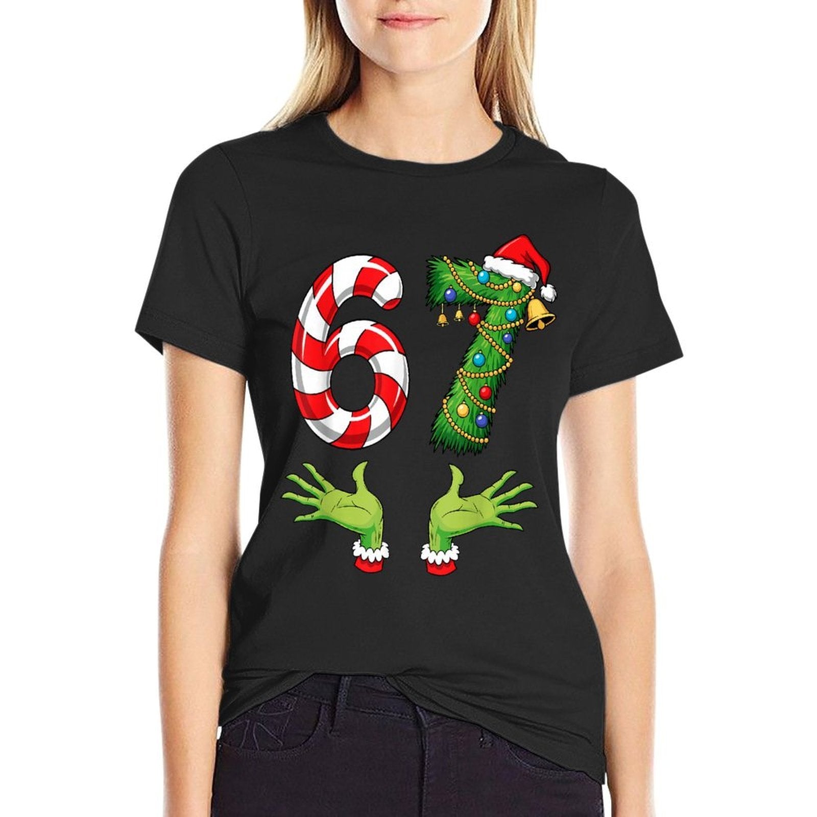 Funny 67 Meme Six Seven 6 7 Matching Christmas 67 Kids Boys  Stretchy T-Shirt