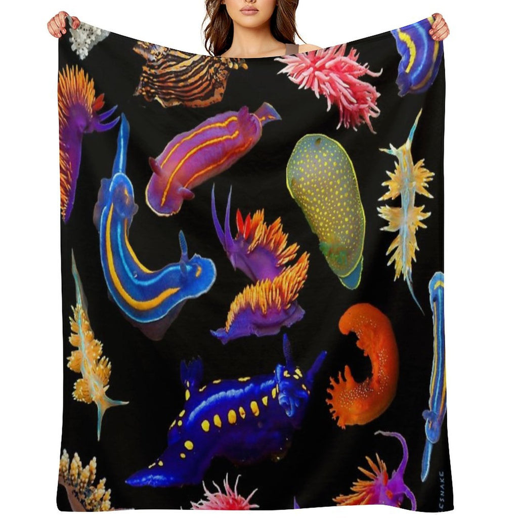 Nudibranchia All-season Throw Blanket