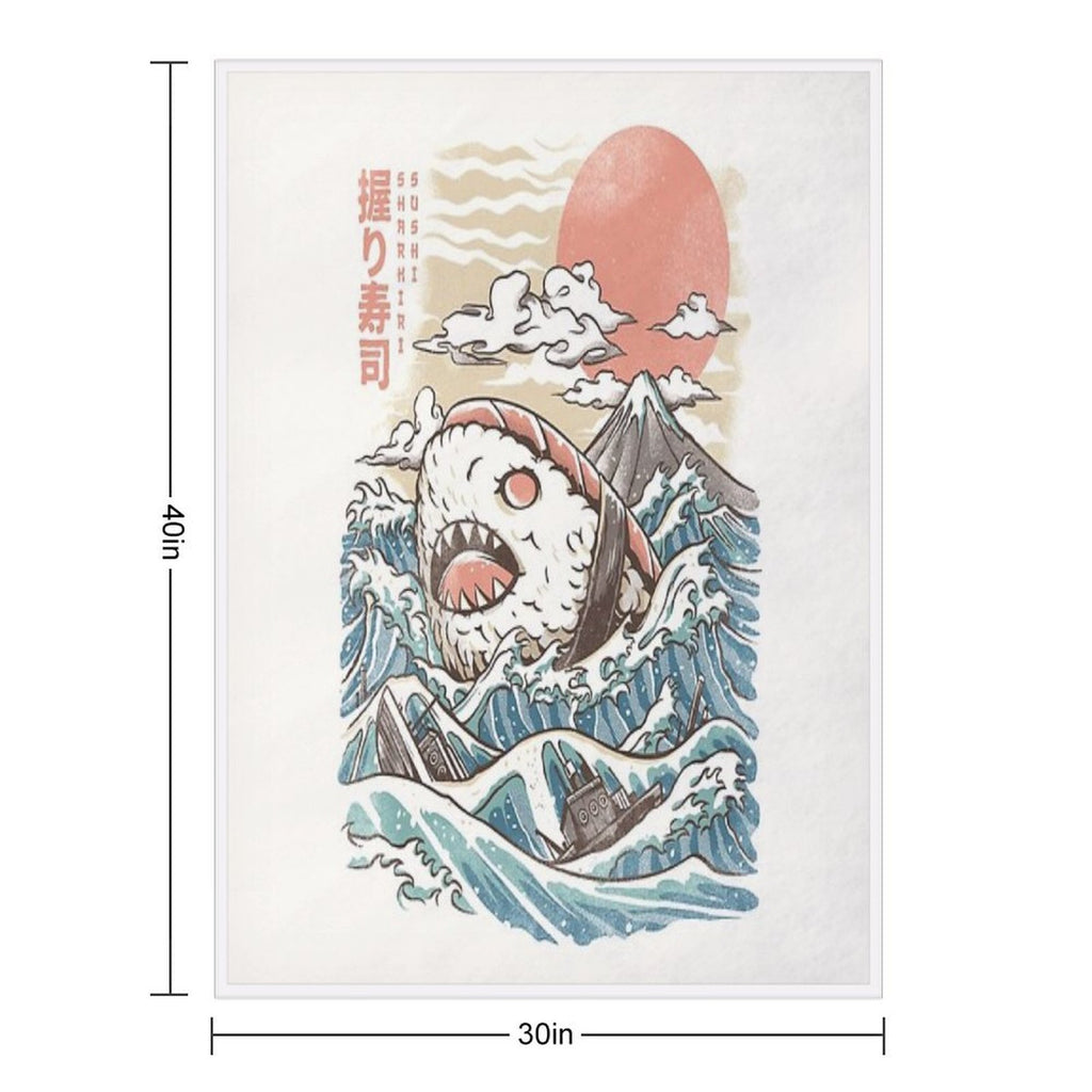 Sharkiri Sushi Versatility Throw Blanket