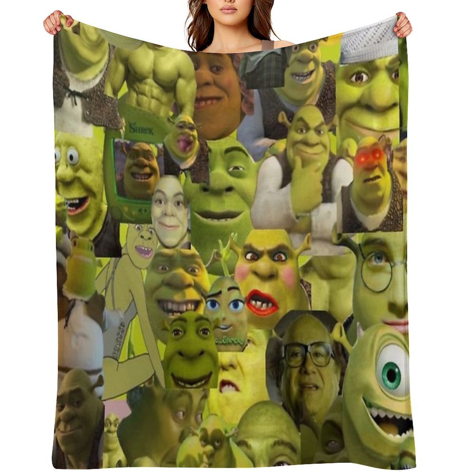Shrek Meme Collage Gift-ready Throw Blanket