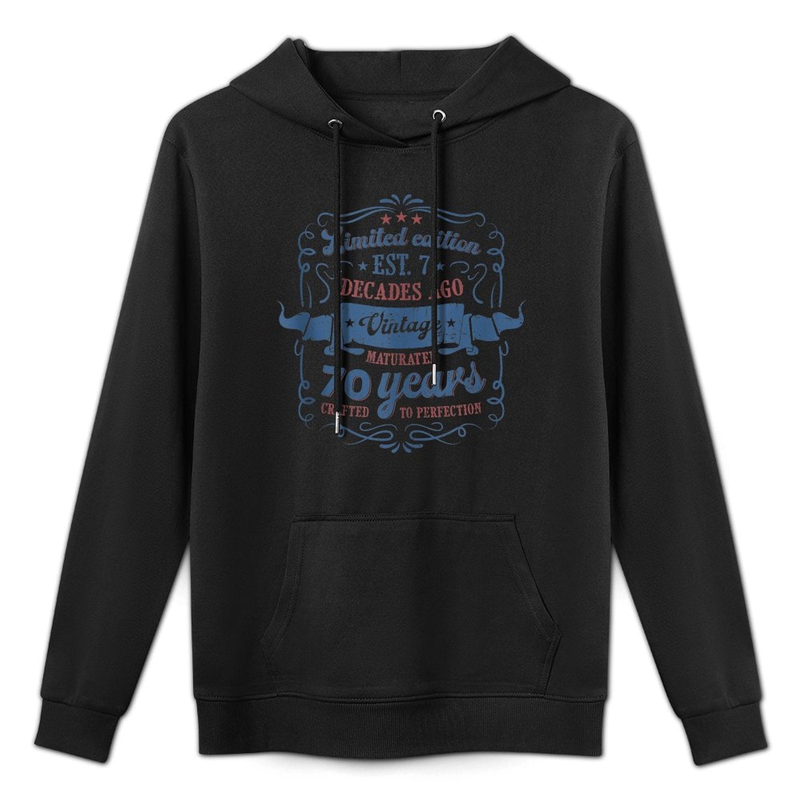 Vintage 70 Years Crafted To Perfection 70th Birthday Customizable Surface Hoodie