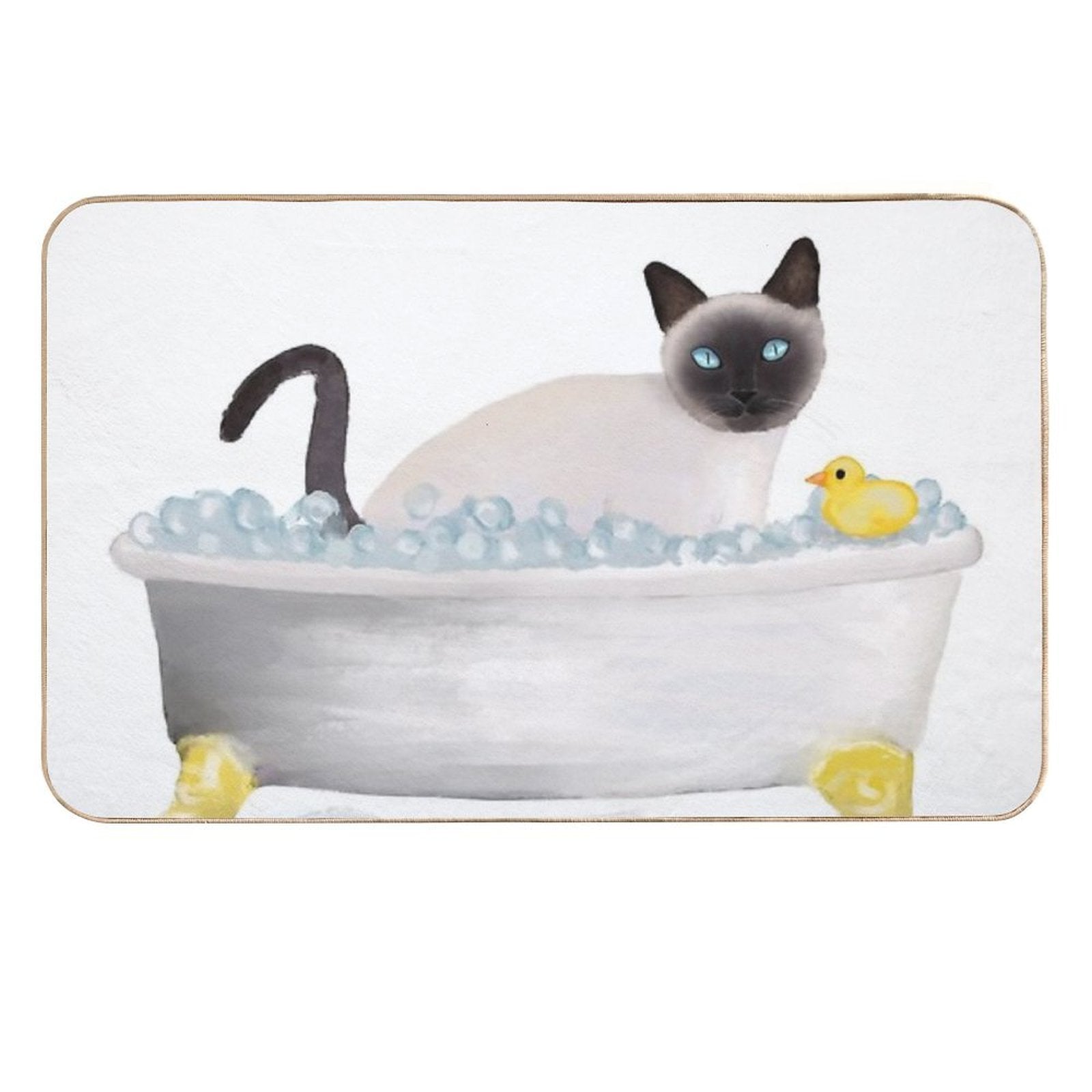 Cat In The Bathtub  Absorbent Bath Mat