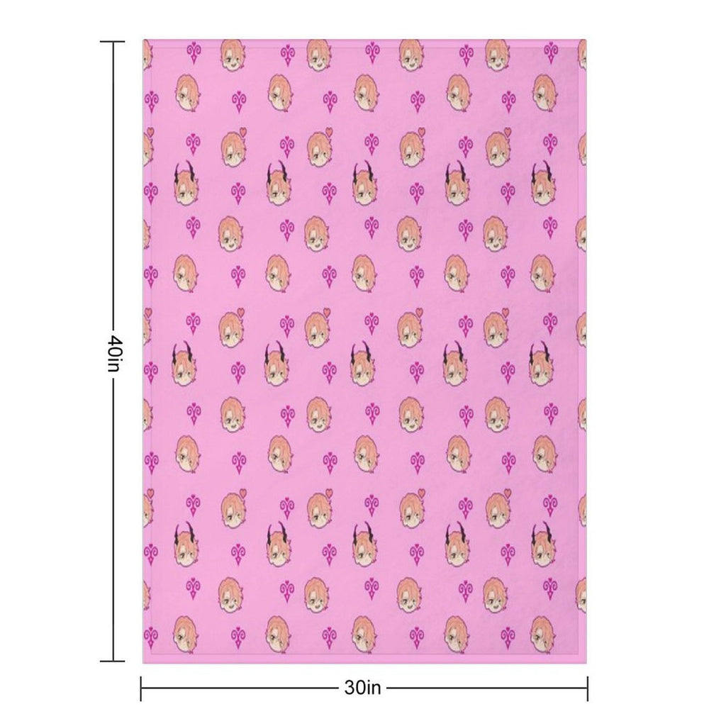Obey Me - Asmo Pattern Travel-friendly Throw Blanket