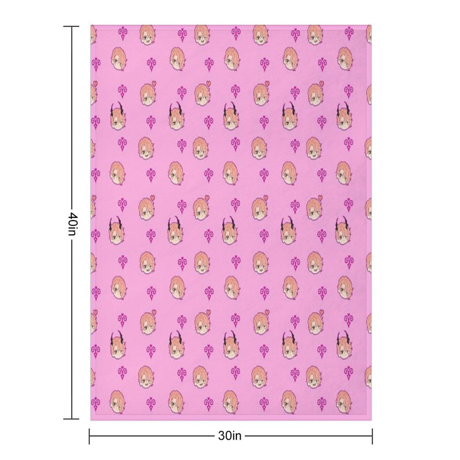 Obey Me - Asmo Pattern Travel-friendly Throw Blanket