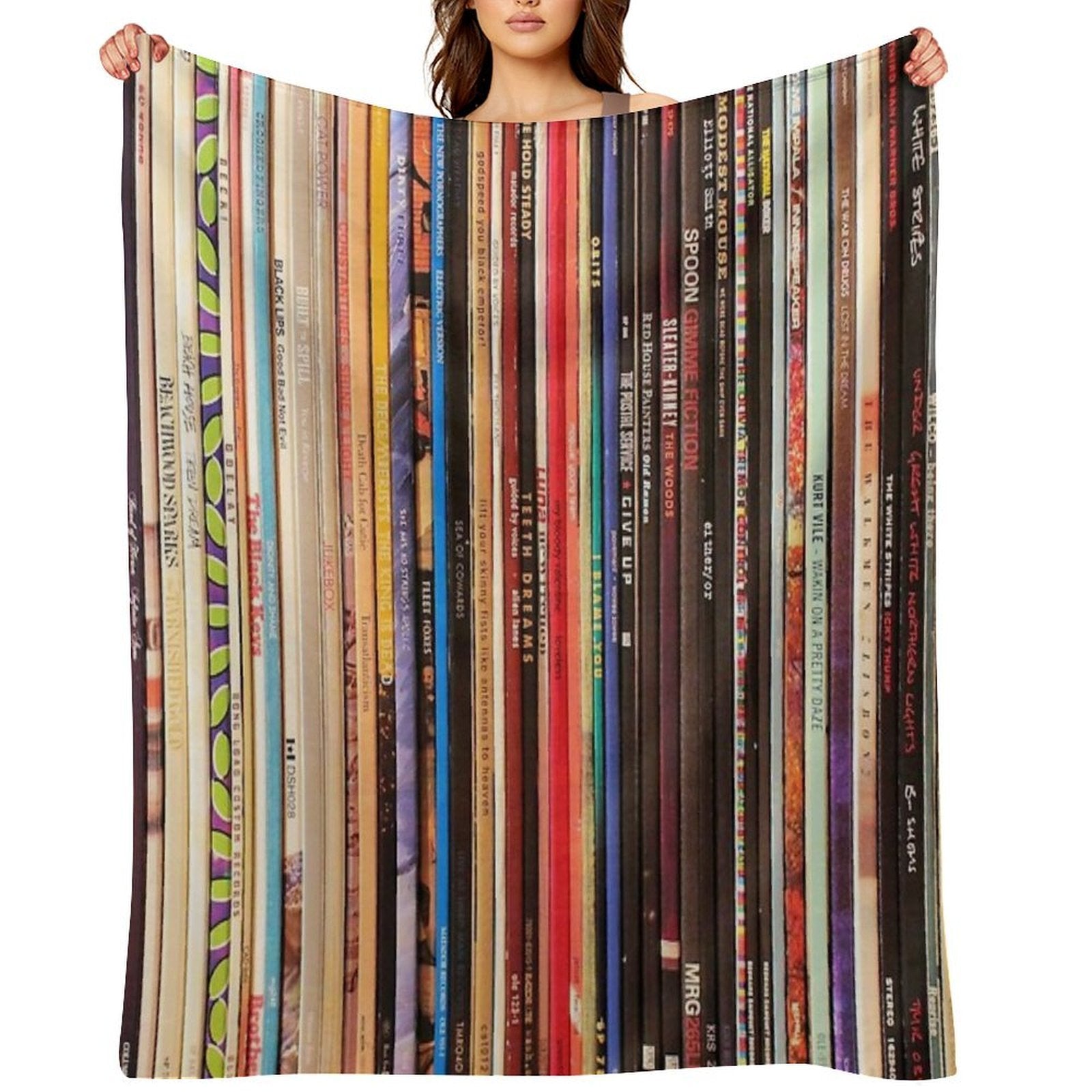 Indie Rock Vinyl Records Anti-pilling Throw Blanket