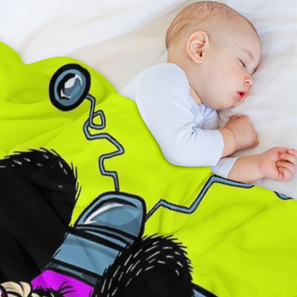 Cartoon Rodent Machine-washable Throw Blanket