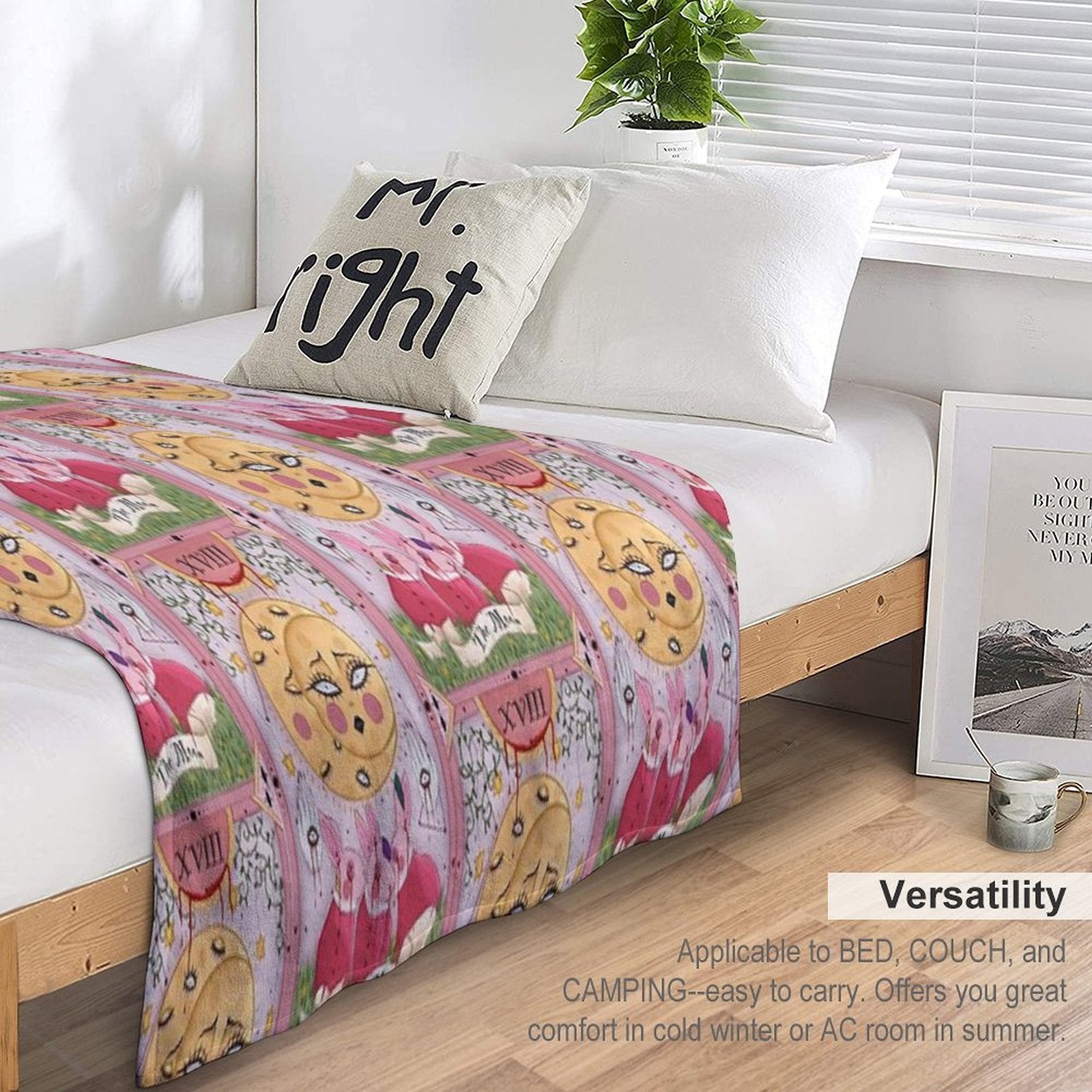 The Moon Velvety-soft Throw Blanket