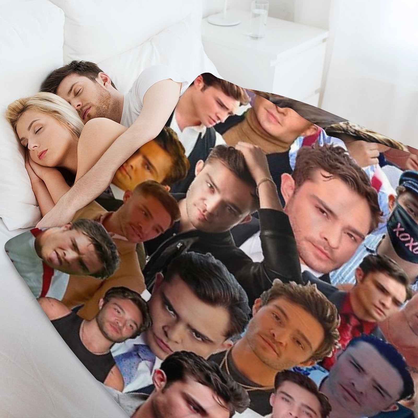 Ed Westwick Photo Collage Durable Throw Blanket