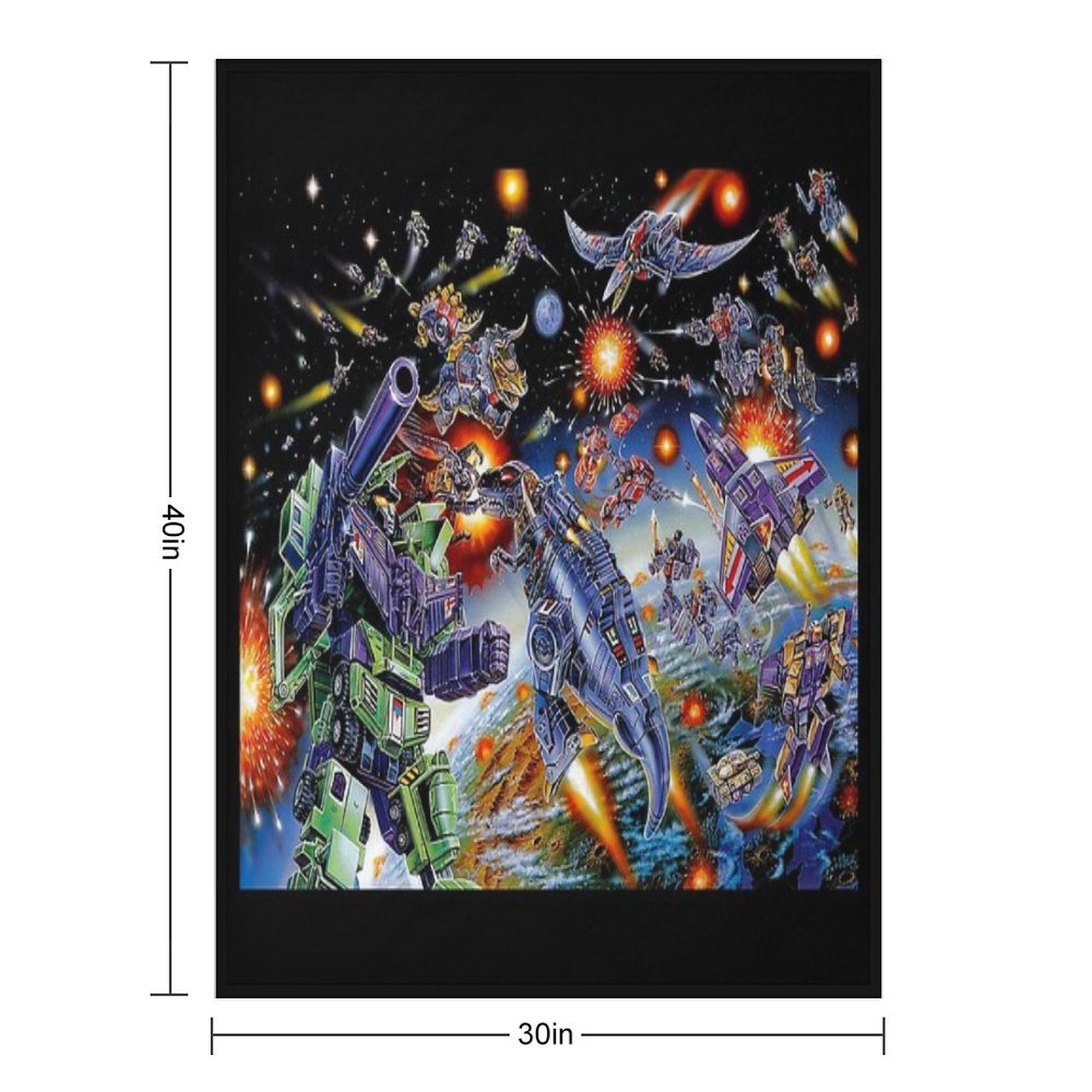 TRANSFORMERS G1 JAPANESE BOX BATTLE Premium Throw Blanket