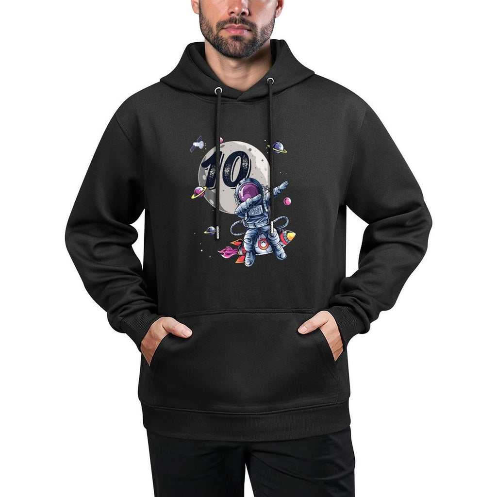 10 Years Old Birthday Boy Astronaut Gifts Space 10th B-Day Pilling-Resistant Hoodie