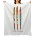 Classic Wooden Vintage Water Skis Anti-pilling Throw Blanket