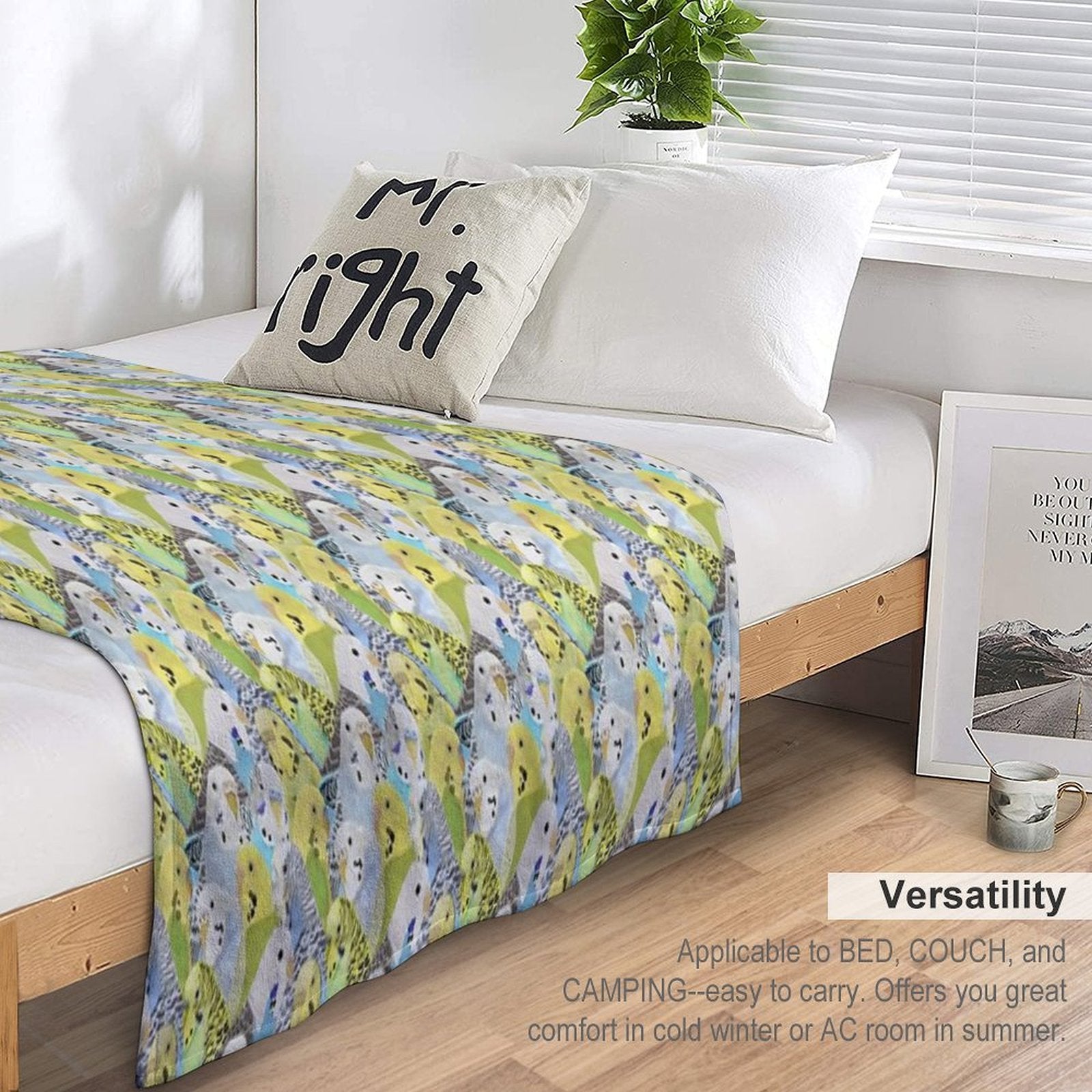 Budgie Parakeets All-season Throw Blanket
