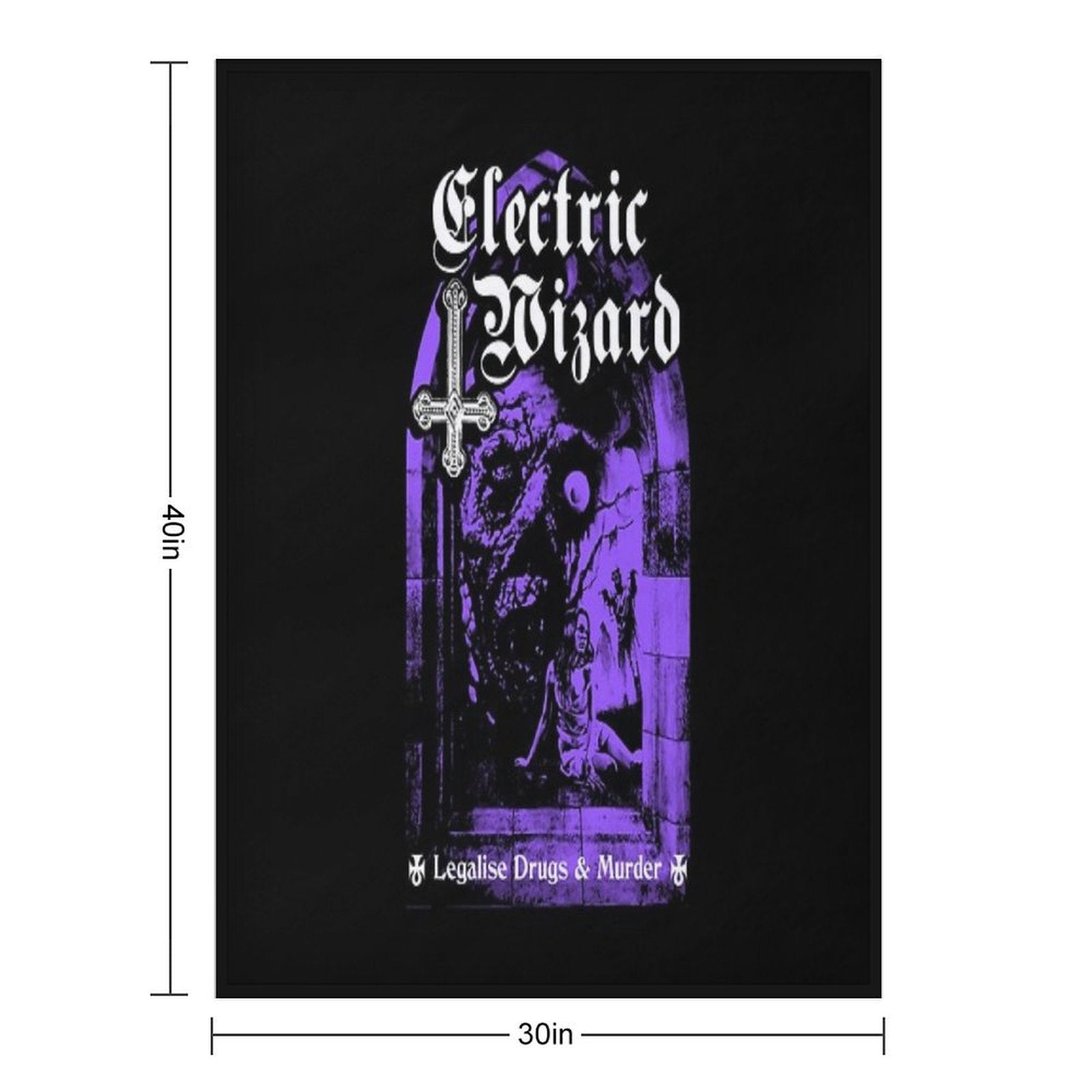 Electric Wizard - Legalise It Wrinkle-free Throw Blanket