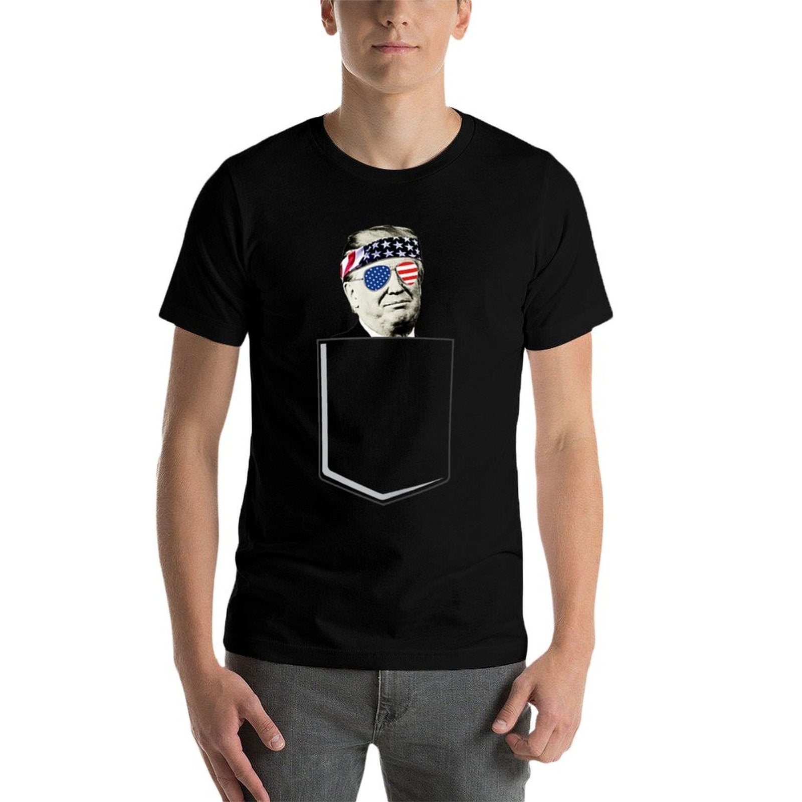 Trump In A Pocket 2024 President Trump Pocket 4th Of July  Moisture-wicking T-Shirt